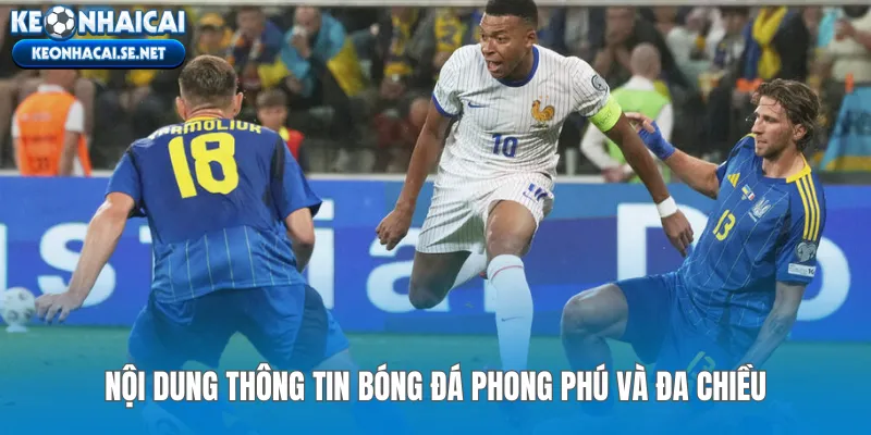 Nội dung thông tin bóng đá phong phú và đa chiều